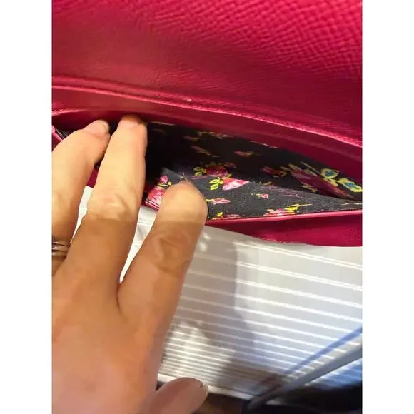 Betsey Johnson Mimi Saddle Crossbody Bag Floral Sides & Lining - Picture 7 of 15